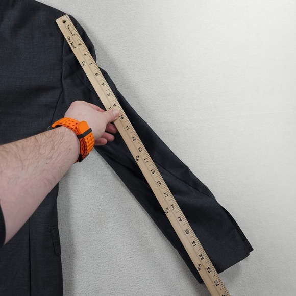 Suitsupply Jacket Mens 34 Gray VITALE BARBERIS CANONICO Napoli Int Blazer Sport - Picture 15 of 16